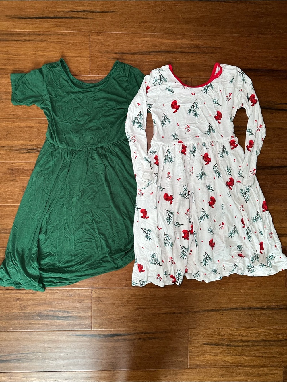Kyte BABY Girls Christmas Bundle 2 bamboo dresses size 7